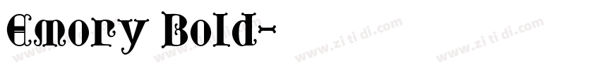 Emory Bold字体转换